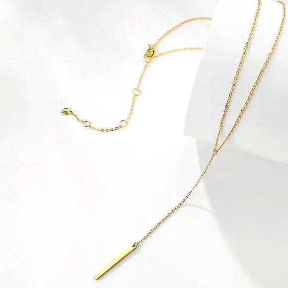 ⚜️𝟯𝟬%𝗢𝗙𝗙 𝗯𝘂𝗻𝗱𝗹𝗲𝘀 𝟯+⚜️ NEW Bar Drop Delicate Stainless Steel Necklace - Picture 7 of 15